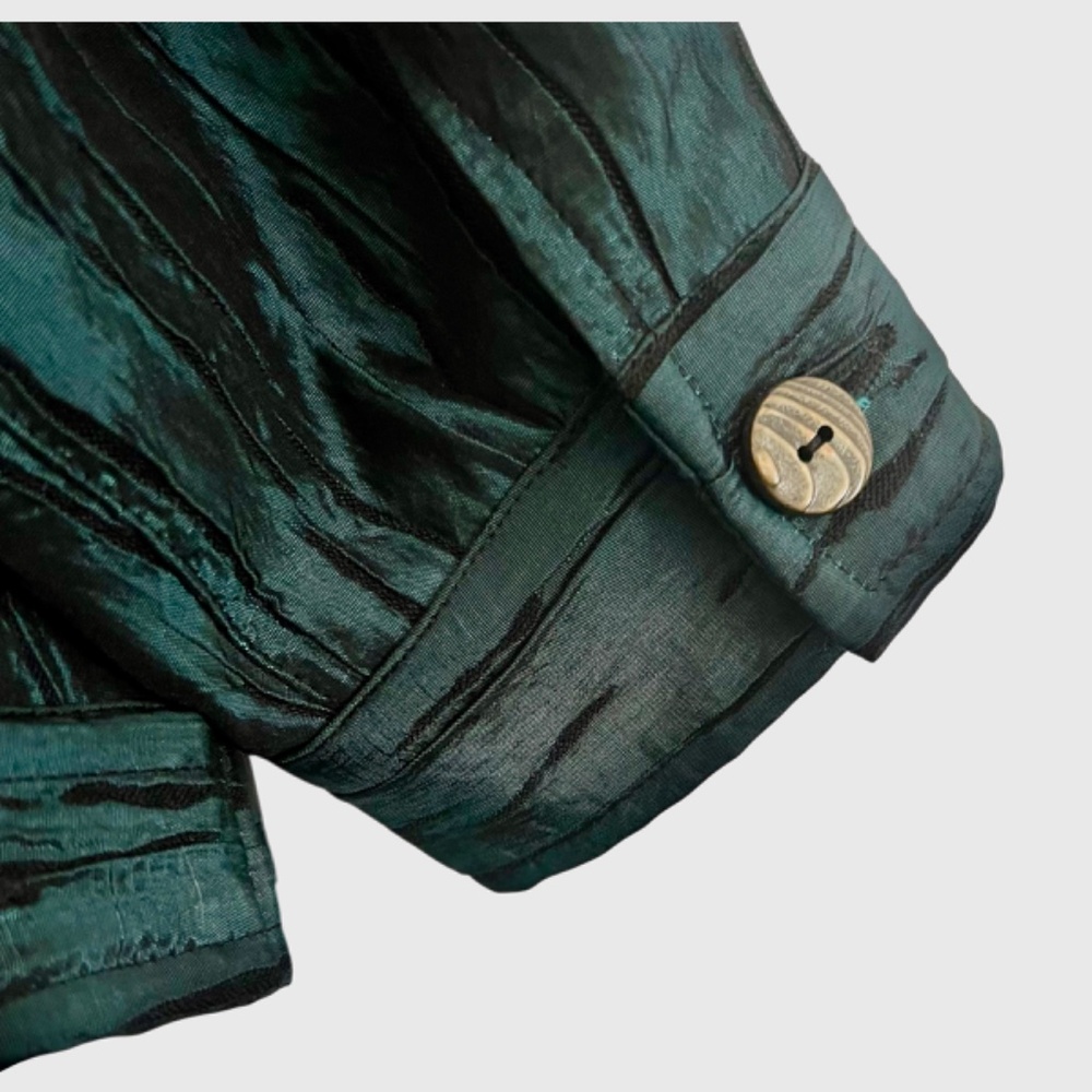 Ruby Rd Size 6 Petite Button Down Jacket Dark Tea… - image 3